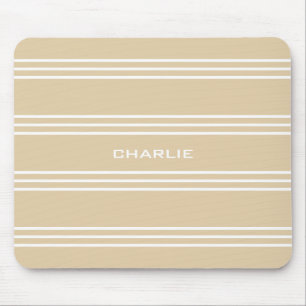 Sandy Stripes Custom Monogramm Mousepad
