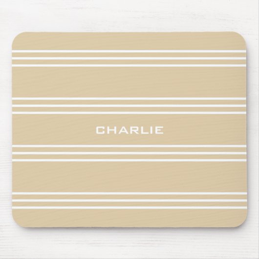 Sandy Stripes Custom Monogramm Mousepad (Vorne)
