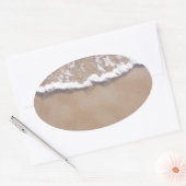 Sandy Surf am Strand Ovaler Aufkleber (Umschlag)