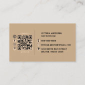 Sandy Tan Nails Glitzer Tropfen Typografie Nail Te Visitenkarte (Rückseite)