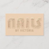 Sandy Tan Nails Glitzer Tropfen Typografie Nail Te Visitenkarte (Vorderseite)