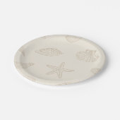 Sandy Taupe Pappteller (Schrägansicht)