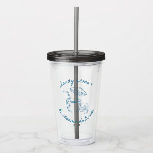 Sandy Toe & Bridesmaids Goals Coastal Bachelorette Acryltrinkbecher
