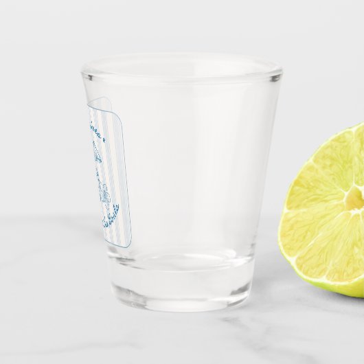 Sandy Toe & Bridesmaids Goals Coastal Bachelorette Schnapsglas (Rechts)