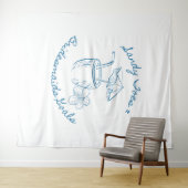 Sandy Toe & Bridesmaids Goals Coastal Bachelorette Wandteppich (Beispiel (Horizontal))