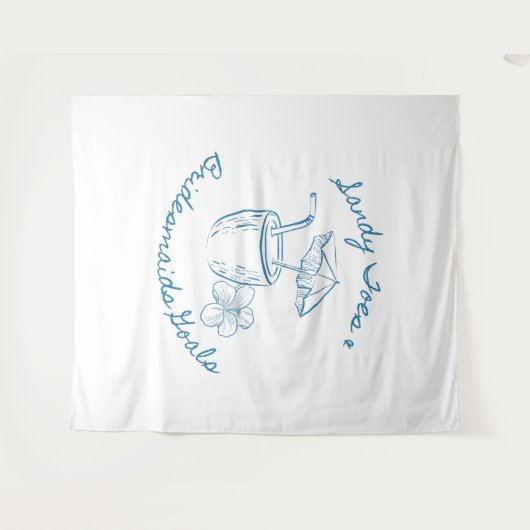 Sandy Toe & Bridesmaids Goals Coastal Bachelorette Wandteppich (Vorderseite (Horizontal))