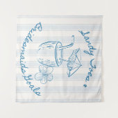 Sandy Toe & Bridesmaids Goals Coastal Bachelorette Wandteppich (Vorderseite (Horizontal))