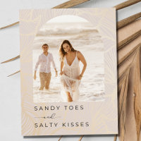 Sandy Toes Arch Foto Beach Hochzeit Save the Date