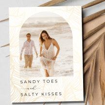 Sandy Toes Arch Foto Beach Hochzeit Save the Date