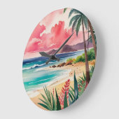 Sandy Toes Große Wanduhr (Winkel)