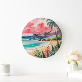 Sandy Toes Große Wanduhr (Zuhause)