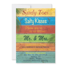 Sandy Toes Salty Kisses Hochzeit Einladung