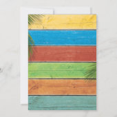 Sandy Toes Salty Kisses Hochzeit Einladung (Rückseite)