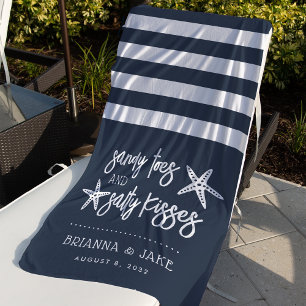 Sandy Toes Salty Kisses Hochzeit in Urlaubsort Fav Strandtuch