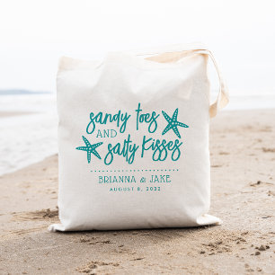 Sandy Toes & Salty Kisses Hochzeit in Urlaubsort Tragetasche