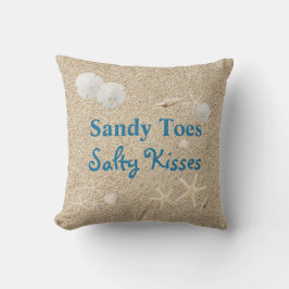 Sandy Toes Salty Kisses Kisses Kissen Pillow - Auß Für Draußen