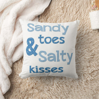 Sandy Toes Salty Kisses Pillow Kissen