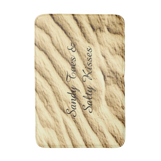 Sandy Toes & Salty Kisses Plush Bath Mat Badematte (Vorderseite Vertikal)