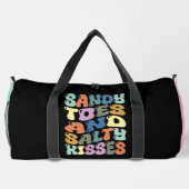 Sandy Toes Salty Kisses Retro Duffle Bag (Rückseite)