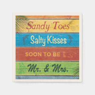 Sandy Toes Salty Kisses wird bald Mr. & Mrs. Napki Serviette