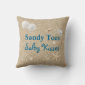 Sandy Toes salziges Kuss-Kissen Kissen (Rückseite)