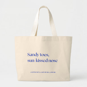 Sandy Toes, Sun-Kissed Nase Ästhetischer Strandq Jumbo Stoffbeutel