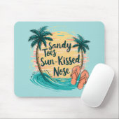 Sandy Toes Sun-Kissed Nose Beach Ästhetik Mousepad (Mit Mouse)
