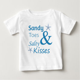 Sandy Toes und Salty Kisses Beach Life Zitat Baby T-shirt