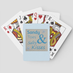 Sandy Toes und Salty Kisses Beach Life Zitat Spielkarten