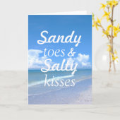 Sandy Toes und Salty Kisses Karte (Gelbe Blume)