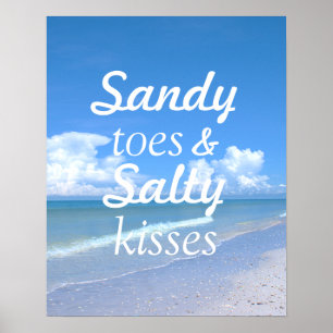 Sandy Toes und Salty Kisses Poster