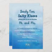 Sandy Toes Wedding Einladender Seestern Einladung (Vorne/Hinten)
