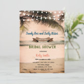 Sandy Toz salty Kisses Brautdusche Einladung (Stehend Vorderseite)