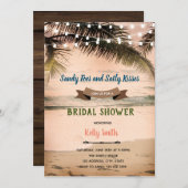 Sandy Toz salty Kisses Brautdusche Einladung (Vorne/Hinten)