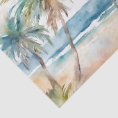 Sandy Tropical Beach, Palmen Seidenpapier (Ausschnitt)