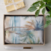 Sandy Tropical Beach, Palmen Seidenpapier (Geschenk)