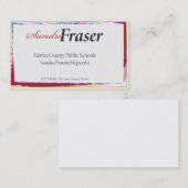 Sandy-Visitenkarte Visitenkarte (Vorne/Hinten)