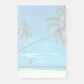 Sandy White Beach mit tropischen Palmen Post-it Klebezettel (Vorderseite)