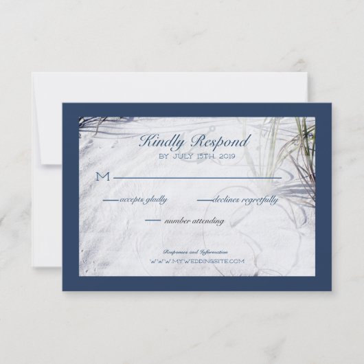 Sandy White Beach neu Einladung (Vorderseite)