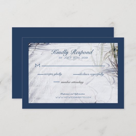 Sandy White Beach neu Einladung (Vorne/Hinten)