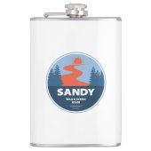 Sandy Wild and Landschaftlich River Flachmann (Vorderseite)