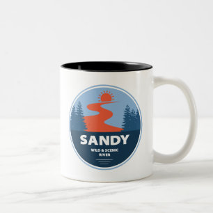 Sandy Wild and Landschaftlich River Zweifarbige Tasse