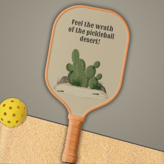 Sandy Wüste mit Cacti, Feel the Wrath Pickleball Schläger
