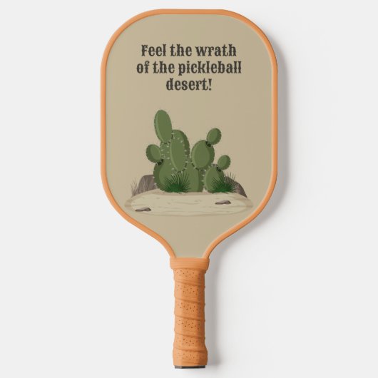 Sandy Wüste mit Cacti, Feel the Wrath Pickleball Schläger (Vorderseite)