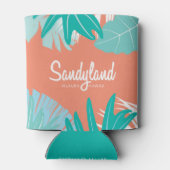 Sandyland Hawaiian Tropical Blätter Dosenkühler (Rückseite)
