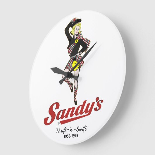 Sandys Drive-In Große Wanduhr (Winkel)