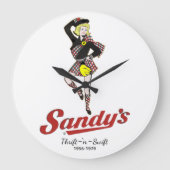 Sandys Drive-In Große Wanduhr (Vorderseite)