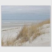 Sandystrand und -dünen im Winter Geschenkpapier (Flach)