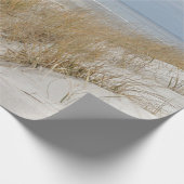 Sandystrand und -dünen im Winter Geschenkpapier (Ecke)