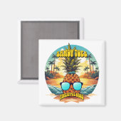 Sandzehen mit Ananas-Bros Magnet (Vorderseite/Rückseite)